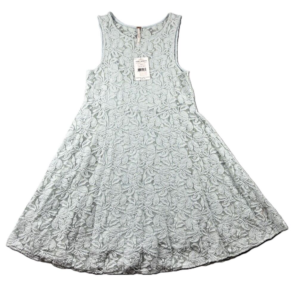 Free People Women Miles of Lace Dress NWT Romantic Wedding Mint Green XS M210